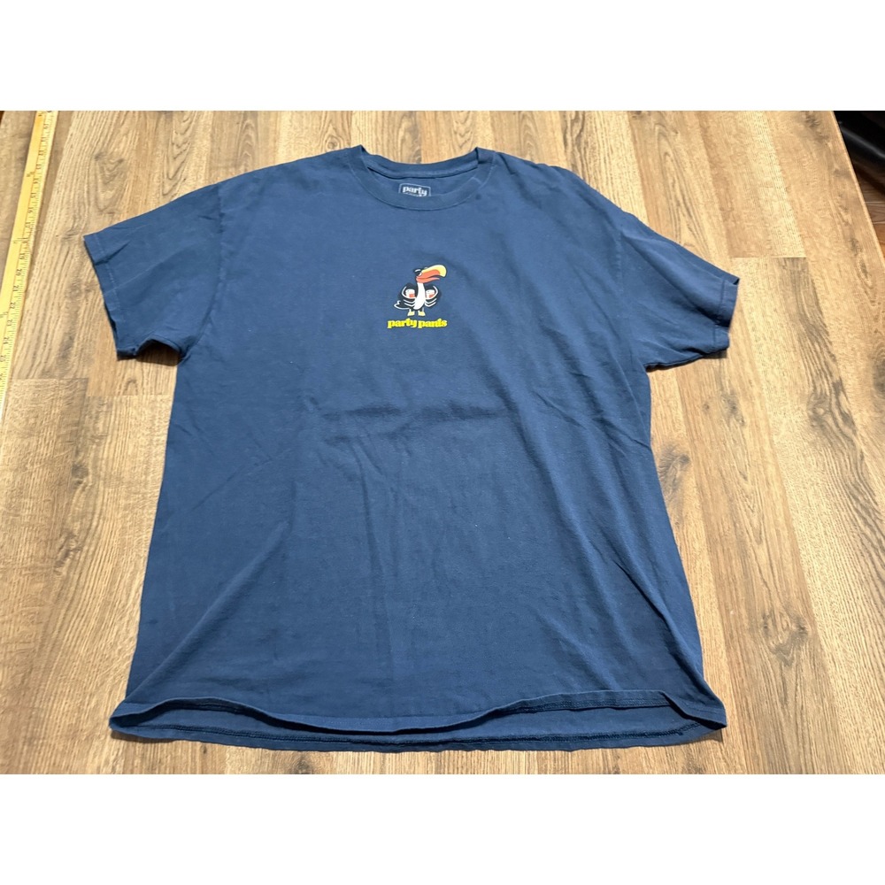 Party Pants Toucan T Shirt Mens XL Blue Adult Graphic Short Sleeve Cotton